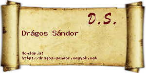 Drágos Sándor névjegykártya