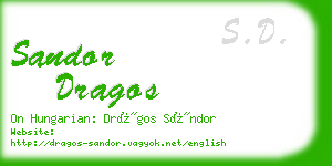 sandor dragos business card